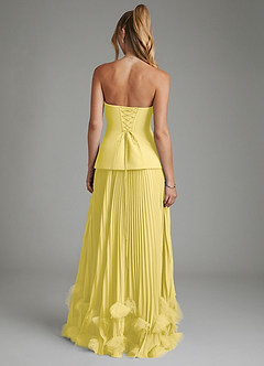 Azazie Alex Bridesmaid Dresses Canary A-Line Corset Chiffon Dress image6