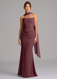 Azazie Sorrel Suknie dla druhen Syrena Gorset Szyfon Do ziemi Sukienka image4