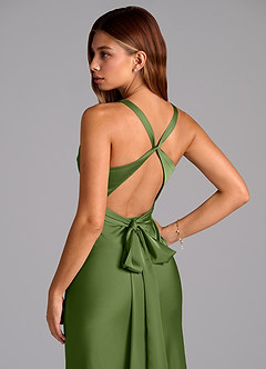 Azazie Hati Bridesmaid Dresses Juniper Mermaid Stretch Satin Dress image2