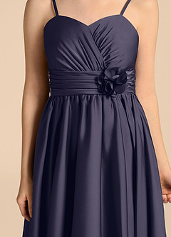 Azazie Catalina Junior Stormy A-Line Sweetheart Neckline Stretch Satin Dress image8