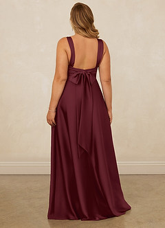 Christian Siriano Bridal for Azazie 1001 Brautjungfernkleider A-Linie Herzausschnitt Stretch-Satin Kleid Cabernetrot image12