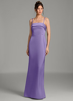Azazie Phoenyx Bridesmaid Dresses Tahiti Sheath Strapless Stretch Satin Dress image7
