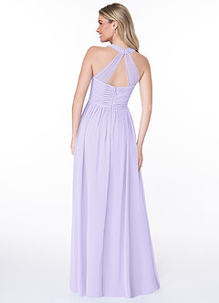 Azazie Jaclyn Brautjungfernkleider A-Linie Plissee Chiffon Kleid Flieder image2