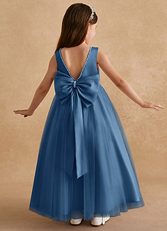 Azazie Cookie Flower Girl Dresses Twilight A-Line Bow Tulle Dress image1