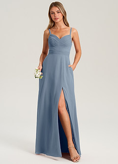 Azazie Terese Bridesmaid Dresses Twilight A-Line Pleated Chiffon Dress image1