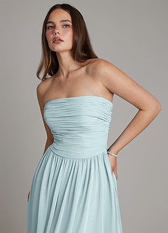 Azazie Andreina Bridesmaid Dresses Mist A-Line Pleated Chiffon Dress image6