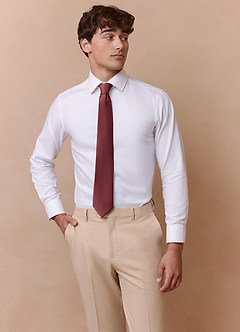 front Stretch Satin Wide Tie
