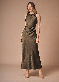 Elena Coffee Brown Maxi Dress image4