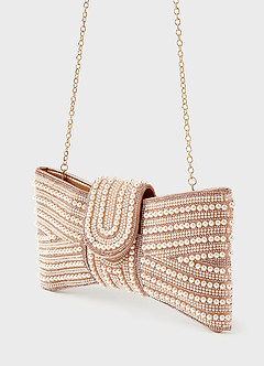 front Beaded Bowtie Clutch