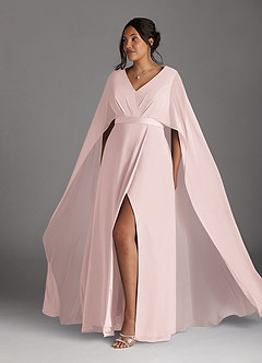 Azazie Isa Abiti per la Madre della Sposa Abito A-Line in Chiffon Plissettato con Scollo a V Rosa Rossore image10