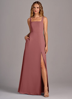 Azazie Debra Bridesmaid Dresses Amethyst A-Line with Pockets Chiffon Convertible Dress image5