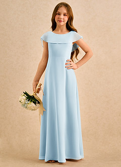Azazie Kittie Girls Formal Flower Girl Klänningar Klä A-Line i Chiffong image5