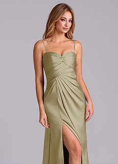 Azazie Sabrine Final Sale Black A-Line Sweetheart Neckline Stretch Satin Dress image6