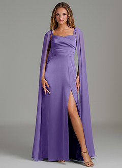 Azazie Niveah Bridesmaid Dresses Tahiti A-Line Strapless Stretch Satin Convertible Dress image3