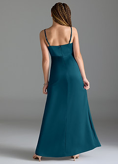 Azazie Maci Junior Klä av Sjöjungfru i Stretch Satin Plisserad image2