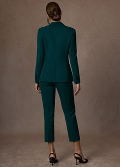 front Kennedy Pine Structured Stretch Pants Suit