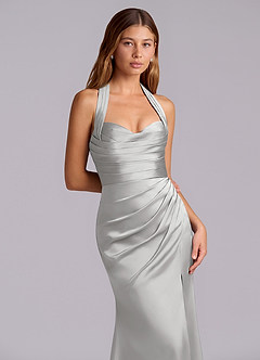 Azazie Destiny Suknie dla druhen Syrena Dekolt w kształcie serca Satyna elastyczna Do ziemi Sukienka image5