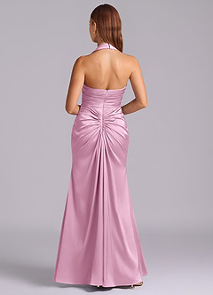 Azazie Destiny Brautjungfernkleider Meerjungfrau-Linie Herzausschnitt Stretch-Satin Kleid Bonbonrosa image2