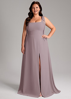 Azazie Debra Bridesmaid Dresses Dusk A-Line with Pockets Chiffon Convertible Dress image8