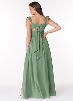 Azazie Metz Bridesmaid Dresses Matcha A-Line Sweetheart Ruched Chiffon Dress image2