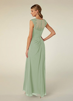 Azazie Libby Mother of the Bride Dresses Dusty Sage A-Line Scoop Sequins Chiffon Dress image4