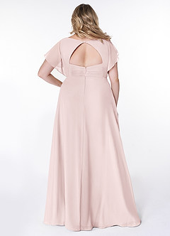 Azazie Rylee Bridesmaid Dresses Blushing Pink A-Line Pleated Chiffon Dress image7