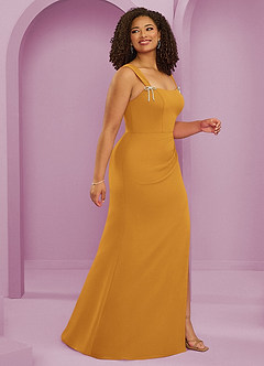 Barbie ♥ Azazie Jurken voor bruidsmeisjes Jurk van Chiffon met Zeemeermin Geplooid Boterbabbelaar image9