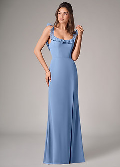 Azazie Callie Steel Blue Bridesmaid Dresses | Azazie