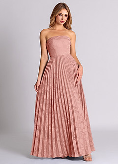 Azazie Mariana Bridesmaid Dresses Rosette A-Line Strapless Floral Burnout Convertible Dress image5