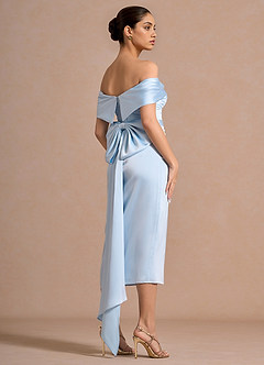 Andrea Sky Blue Midi Dress image6