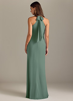 Azazie Doretta Bridesmaid Dresses Eucalyptus Mermaid Pleated Chiffon Dress image8