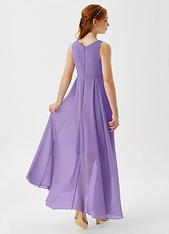 Azazie Lizette Junior Tahiti A-Line Pleated Chiffon Dress image2