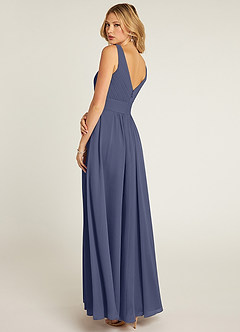 Azazie Pierrette Brautjungfernkleider A-Linie Plissee Chiffon Kleid Sturm image4