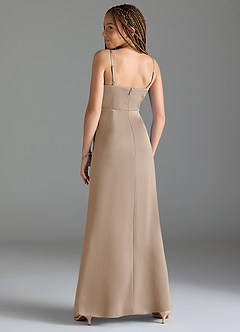 Azazie Maci Junior Klä av Sjöjungfru i Stretch Satin Plisserad image5