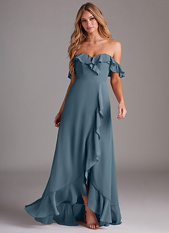 Azazie Lyra Bridesmaid Dresses Twilight A-Line Chiffon Convertible Dress image4