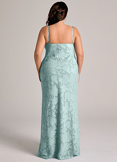 Azazie Tianna Brudtärnklänningar Klä av Tubklänning i Blommig Utbrändhet Spets Dimma image9