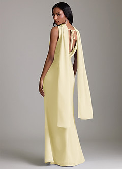 Azazie Linelle Essayer des robes à la maison Robe Sirène en Mousseline de soie Plissée Bourgogne image10