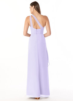Azazie Maive Bridesmaid Dresses Lilac Sheath Pleated Ruffle Chiffon Dress image2