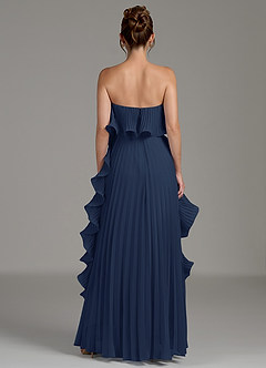 Azazie Alexia Bridesmaid Dresses Dark Navy A-Line Ruched Chiffon Dress image7