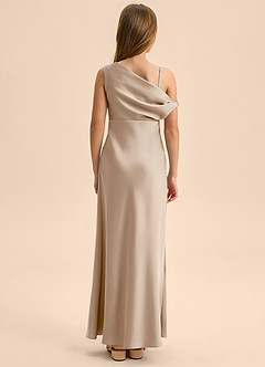 Azazie Emerson Junior Klä av Tubklänning i Stretch Satin Av axeln image2