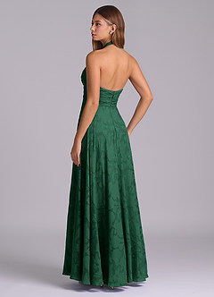 Azazie Tessie Brudtärnklänningar Klä av A-Linje i Blommig Utbrändhet Plisserad Mörkgrön image6