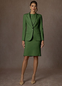 front Kennedy Oliva Vestido estruturado com elastano