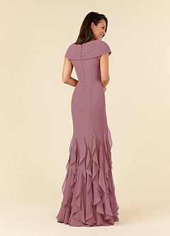 Azazie Bailora Mother of the Bride Dresses Vintage Mauve Mermaid Ruched Chiffon Dress image3