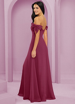 Barbie ♥ Azazie Bridesmaid Dresses Mulberry A-Line Off the Shoulder Chiffon Convertible Dress image6
