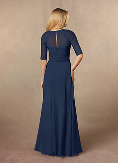 Azazie Barrymore Mother of the Bride Dresses A-Line Scoop lace Chiffon Floor-Length Dress image2