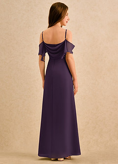 Azazie Pippy Girls Formal Flower Girl Dresses Plum A-Line Sweetheart Neckline Chiffon Dress image6