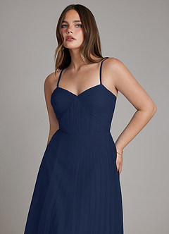 Azazie Teagan Bridesmaid Dresses Dark Navy A-Line Sweetheart Neckline Tulle Dress image6
