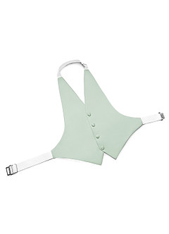 front Boy's Matte Satin Vest & Bow Tie & Boutonniere Set