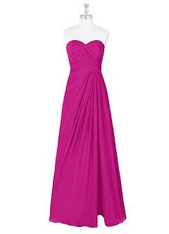 Azazie Arabella Allure Bridesmaid Dresses Fuchsia A-Line Sweetheart Neckline Chiffon Convertible Dress image8