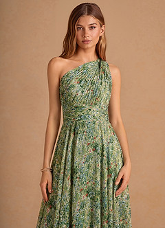Noelle Green Floral Maxi Dress image5